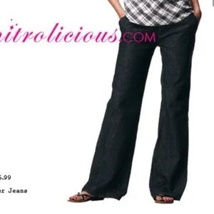 NWT Vintage Rogan x Target Collab Wide Leg Sailor Jeans Dark Wash Black Sz 1 XS